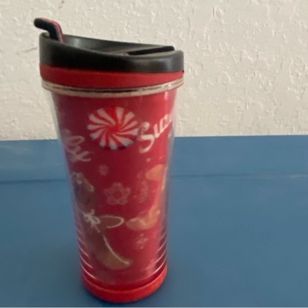 Red Starbucks Christmas tumbler plastic